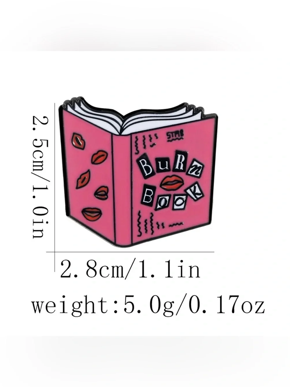Pink Gossip Journal Enamel Pin – Funny Retro Notebook Lapel Pin